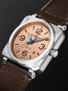 Bell & Ross - BR 03 Copper Automatic 41mm Steel and Leather Watch, Ref. No. BR03A-GB-ST/SCA