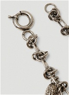 Beaded Charms Bracelet in Silver