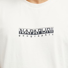 Napapijri Men's Box Logo T-Shirt in White Whisper