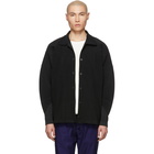 Homme Plisse Issey Miyake Black Pleated Coach Jacket