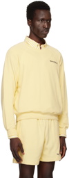 Sporty & Rich Yellow Serif Logo Sweatshirt