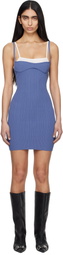 Diesel Blue Knit Tank Layered Minidress