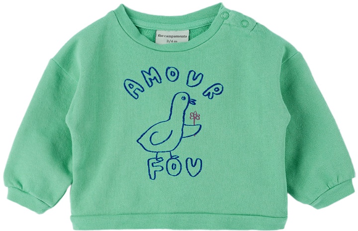 Photo: The Campamento Baby Green 'Amour Fou' Sweatshirt