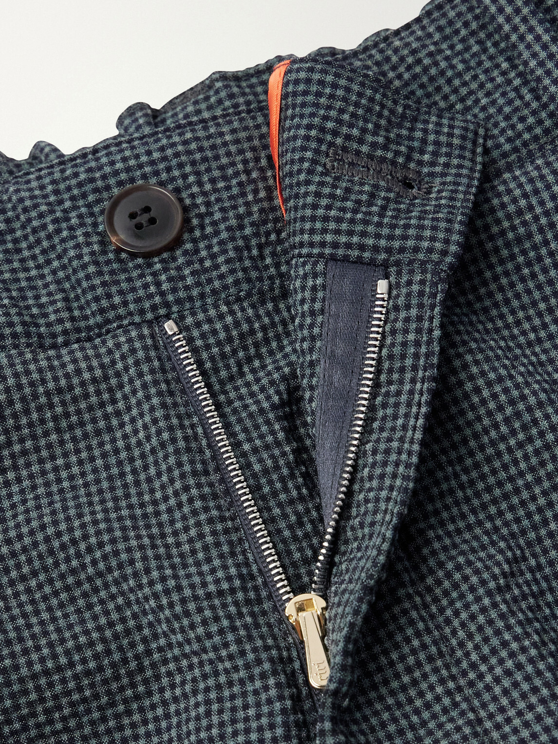 Paul Smith - Checked Wool-Blend Seersucker Shorts - Gray