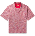 Missoni - Camp-Collar Space-Dyed Cotton-Piqué Shirt - Men - Red