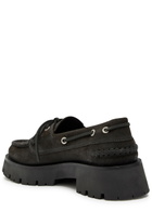 Alexander Wang Carson 50 Waxed Suede Boat Shoes Brown