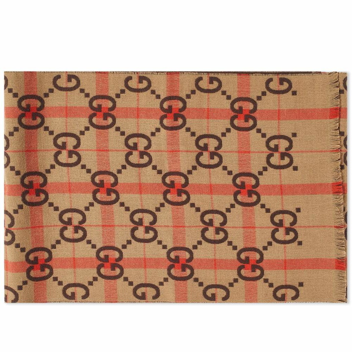 Photo: Gucci Men's Jumbo GG Wool Scarf in Beige