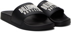 Billionaire Boys Club Black Straight Logo Sandals