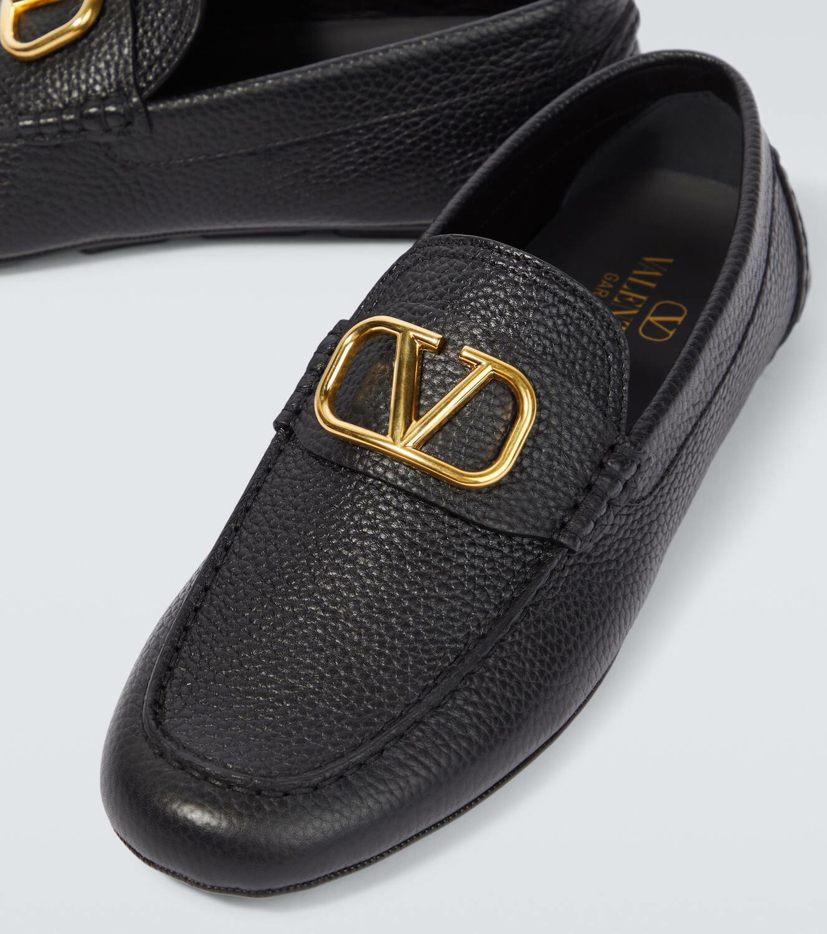 Valentino Garavani Men `Vlogo Signature` Leather Loafers