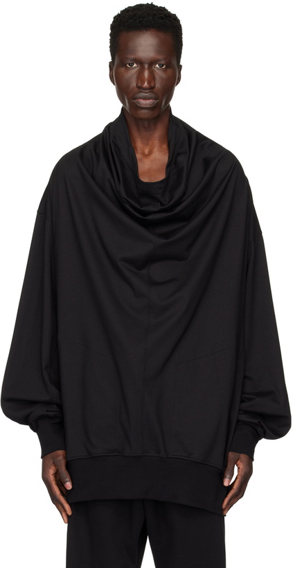 Photo: Julius Black Drape Long Sleeve T-Shirt