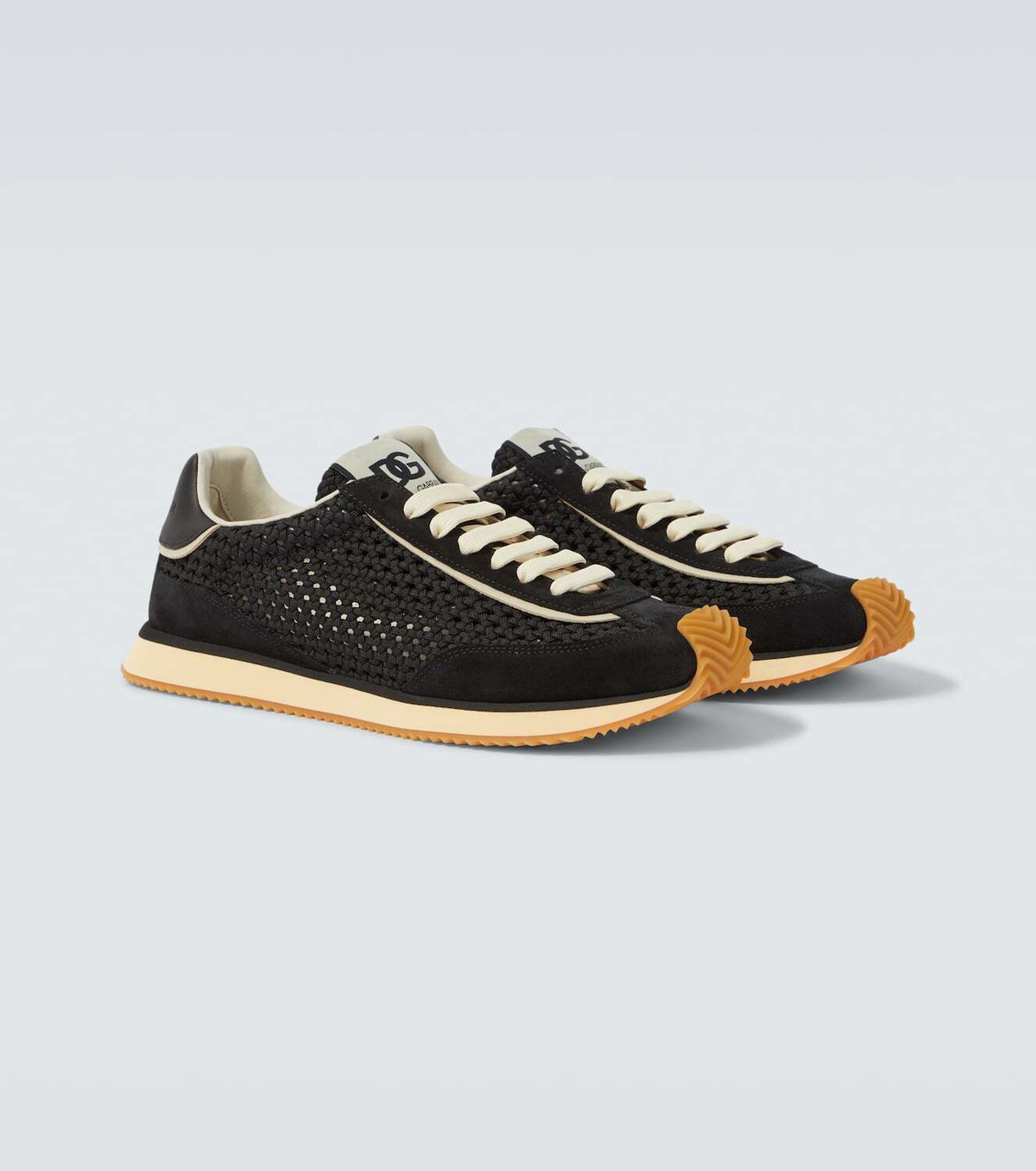 Dolce&Gabbana DG Cushion suede-trimmed sneakers
