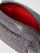 Christian Louboutin - Zip N Flap Leather-Trimmed Canvas-Jacquard Messenger Bag