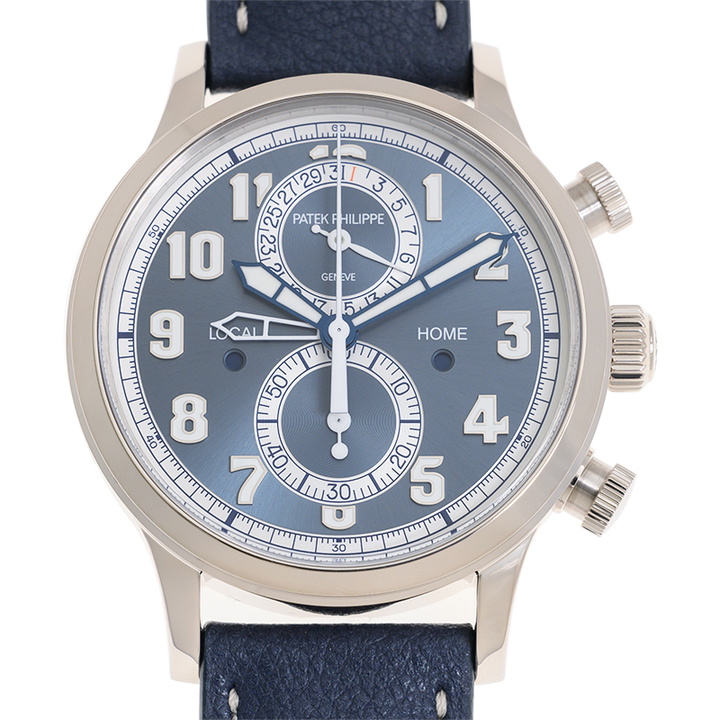 Photo: Patek Philippe Complications Calatrava Pilot Travel Time Chronograph Automatic Watch 5924G-001