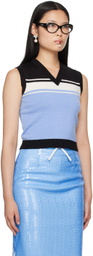 Shushu/Tong Blue & Black Striped Vest