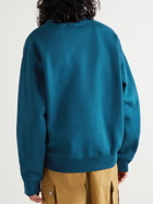 Nike - Solo Swoosh Logo-Embroidered Cotton-Blend Jersey Sweatshirt - Blue