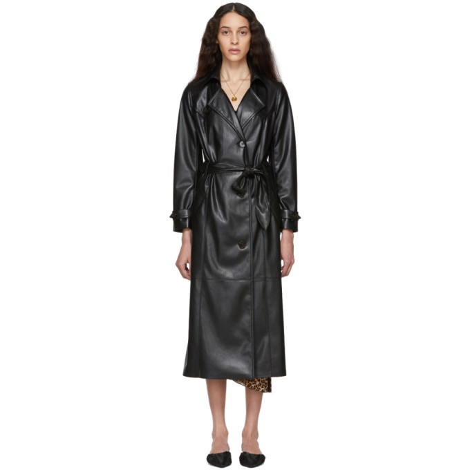 Nanushka shop leather trench