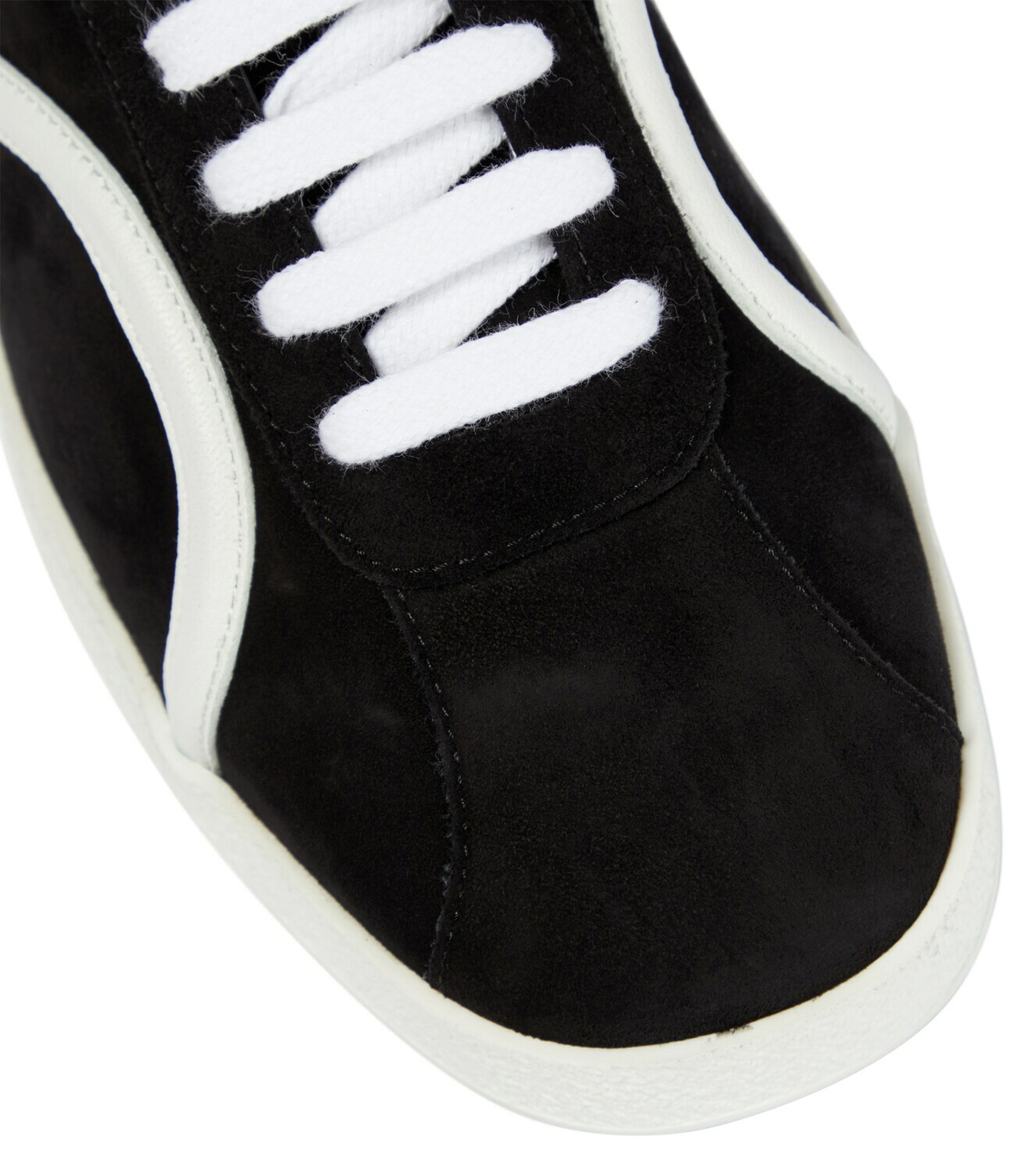 Toteme Leather-trimmed suede sneakers
