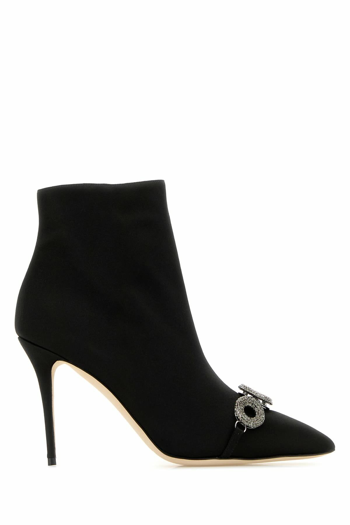 Manolo Blahnik Baylow embellished suede ankle boots Manolo