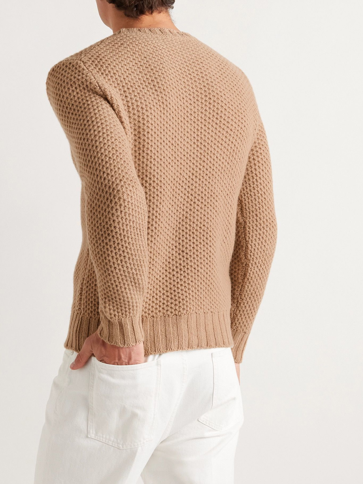 MP Massimo Piombo - Waffle-Knit Wool Sweater - Brown