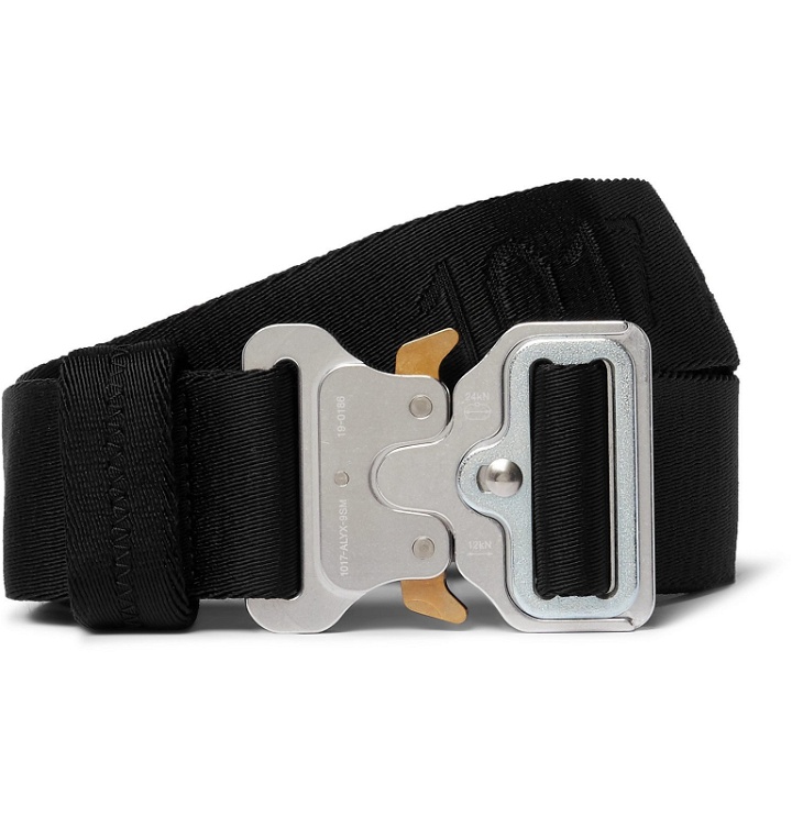 Photo: 1017 ALYX 9SM - 4cm Black Logo-Jacquard Webbing Belt - Black