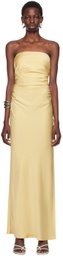 BEC + BRIDGE Yellow Eternity Strapless Maxi Dress