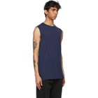 Dries Van Noten Blue Jersey Tank Top