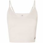 New Balance Women's Linear Heritage Soft Bra Top in Moonrock