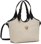 Versace Beige 'La Medusa' Canvas Mini Tote