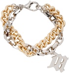 MISBHV Gold & Silver Mixed Chain Monogram Bracelet