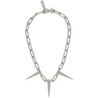 Junya Watanabe Silver Three-Spike Chain Necklace