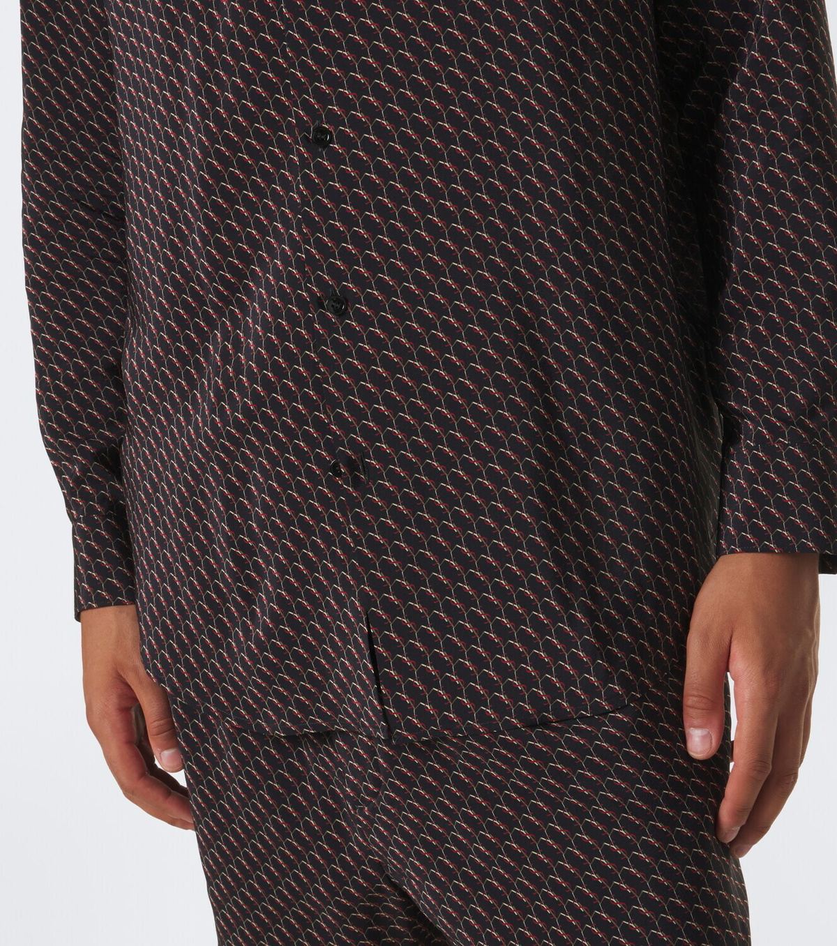 Saint Laurent Cassandre printed silk shirt