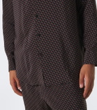 Saint Laurent Cassandre printed silk shirt