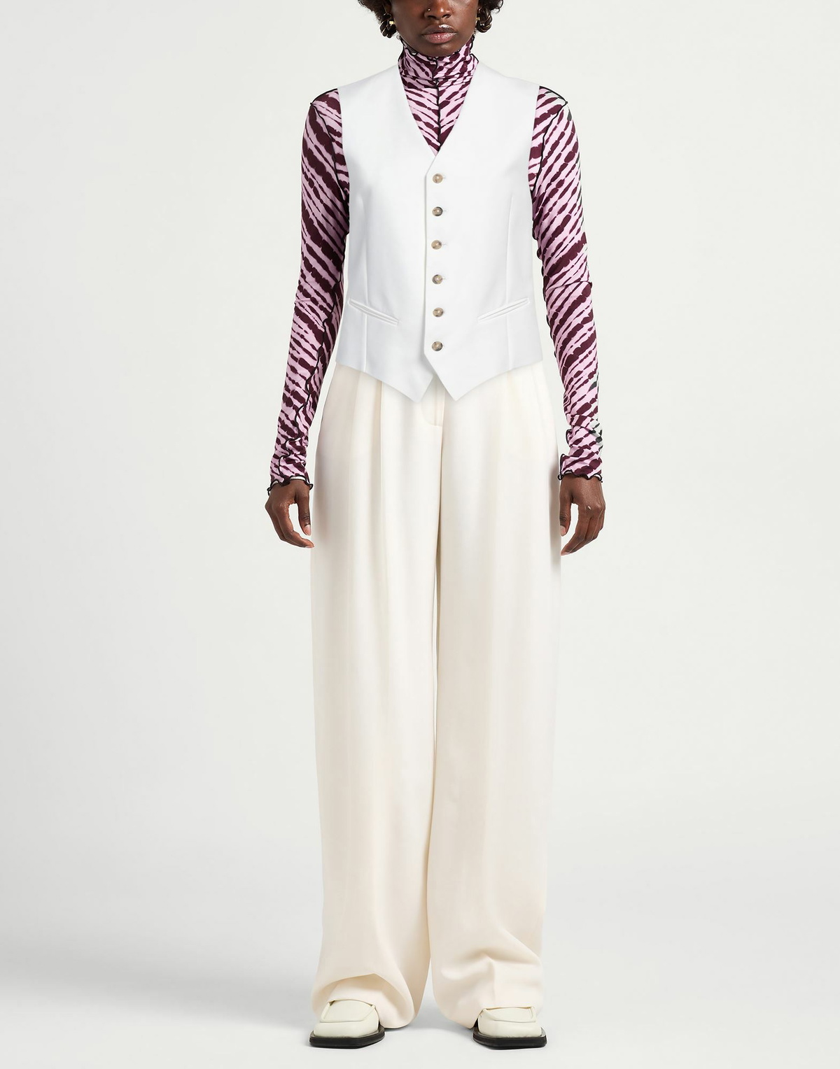 Tod's Womens Tailored Vest in White