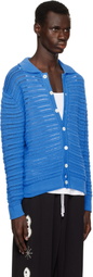 Dunst Blue Open Collared Cardigan