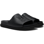 AMIRI Black MA Leather Pool Slides
