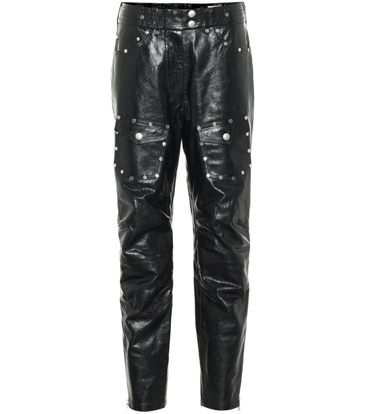 Photo: Dries Van Noten - Studded slim leather pants