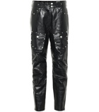 Dries Van Noten - Studded slim leather pants