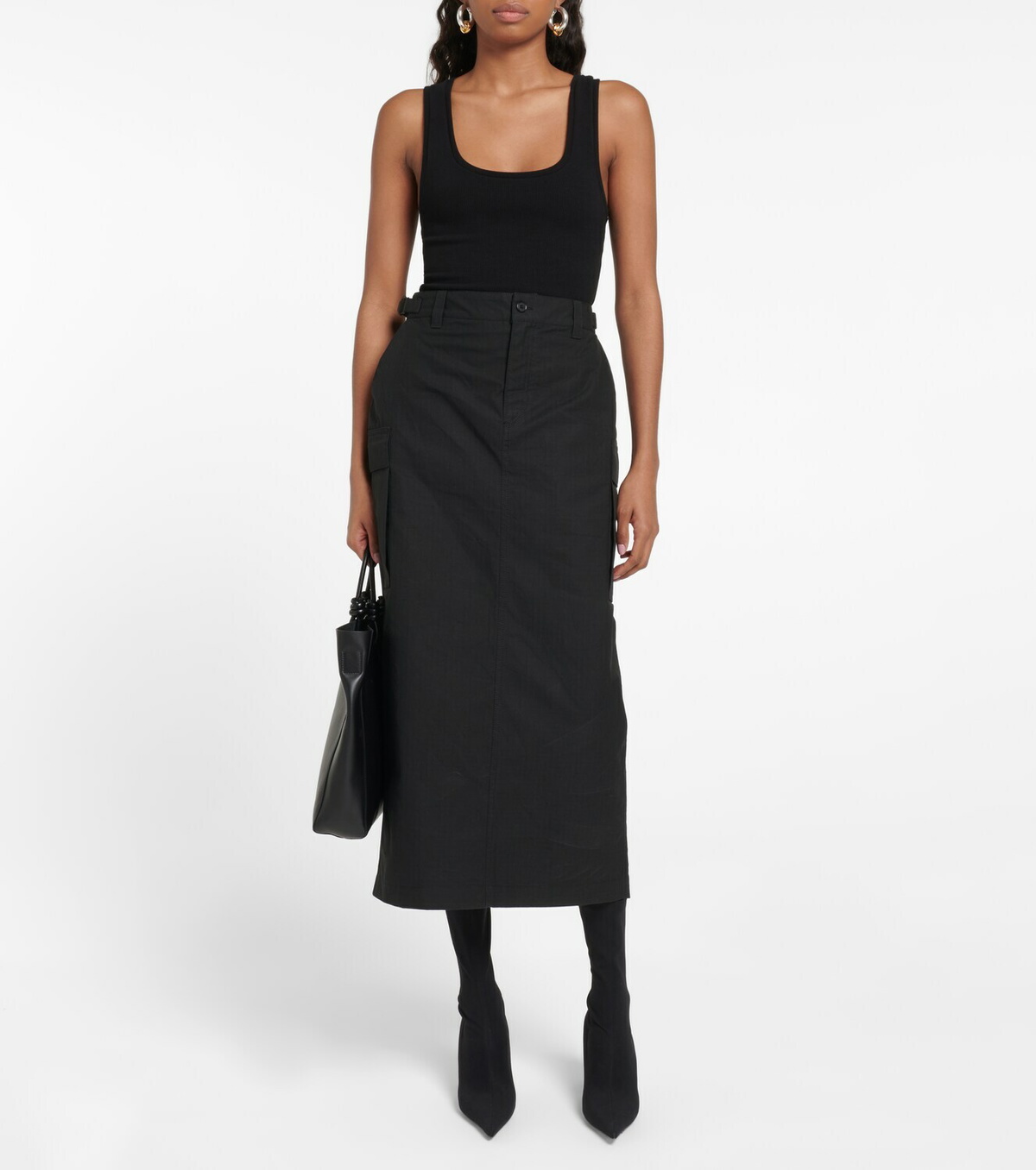 Wardrobe.NYC - Ribbed-knit cotton-blend tank top