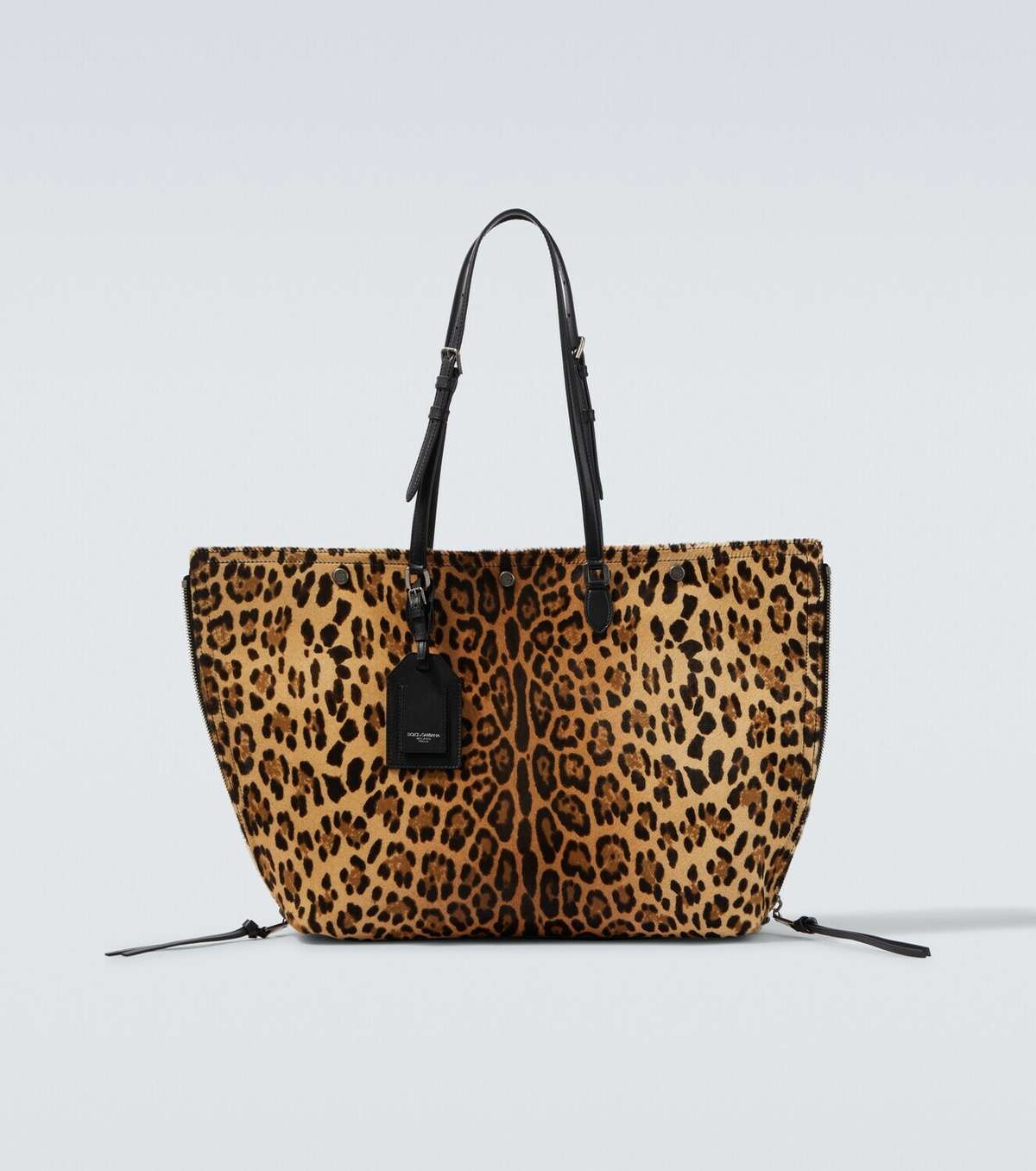 Dolce&Gabbana Atene leopard-print calf hair tote bag