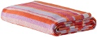 The Elder Statesman Pink & Orange Stripe Super Soft Blanket