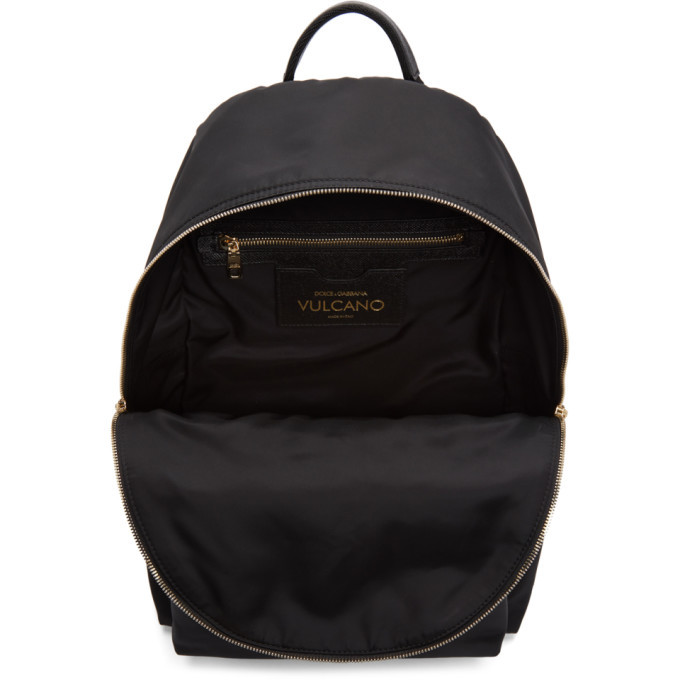 DOLCE & GABBANA スタッズリュック Dolce and Gabbana Black Studded Logo Backpack Dolce & Gabbana