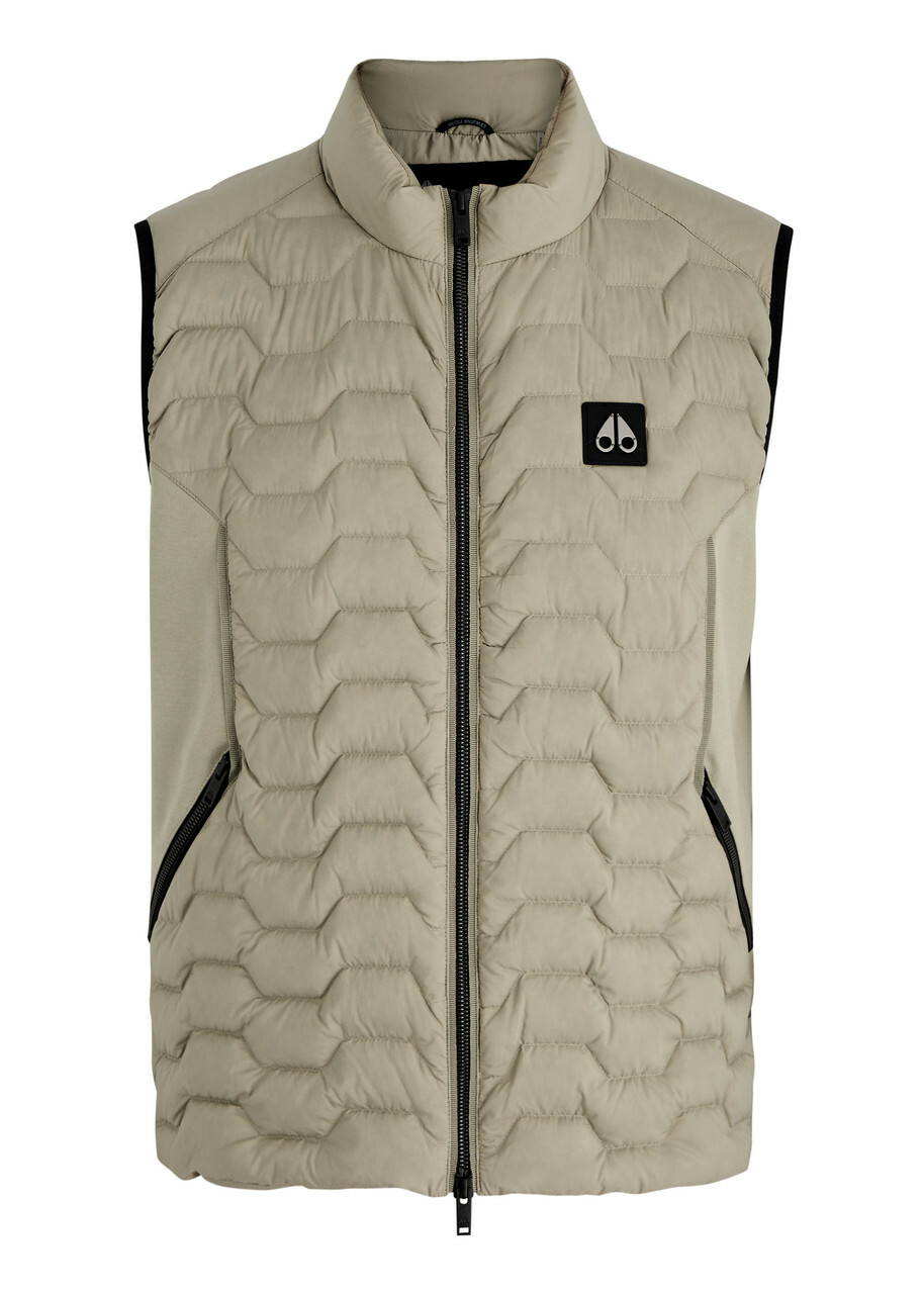 Moose Knuckles Granite Quilted Nylon Gilet Green
