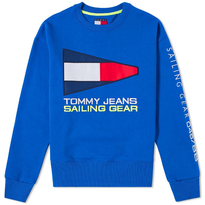 Photo: Tommy Jeans 5.0 90s Sailing Logo Crew Sweat Blue