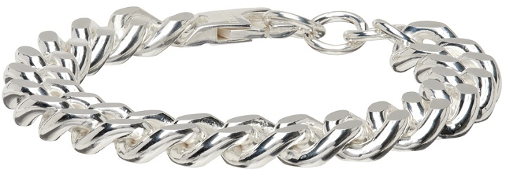 Photo: HANREJ Silver 'Til Min Elskede' Panzer Chain Bracelet