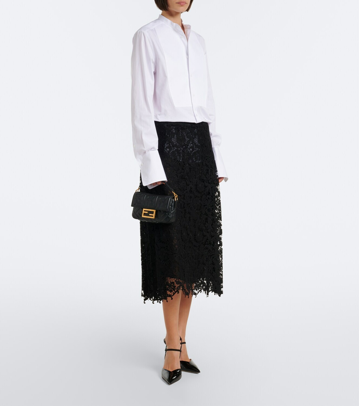 Fendi Baguette® Mini leather top-handle bag
