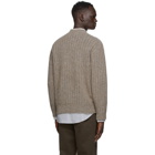 Schnaydermans Khaki Mohair and Wool Seamless Rib Sweater