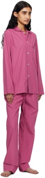 Tekla Purple Long Sleeve Pyjama Shirt