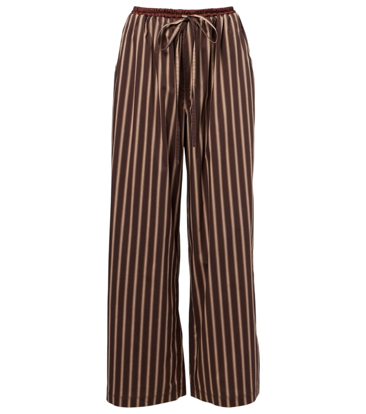 Photo: Jacques Wei Striped cotton-blend wide-leg pants