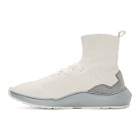 Filling Pieces White Mid Knit Arch Runner Sneakers