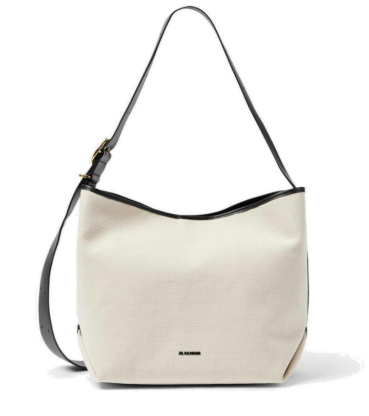 Photo: Jil Sander Folded Medium leather-trimmed tote bag